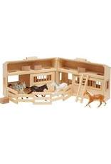 Melissa & Doug Wooden Fold and Go Stable