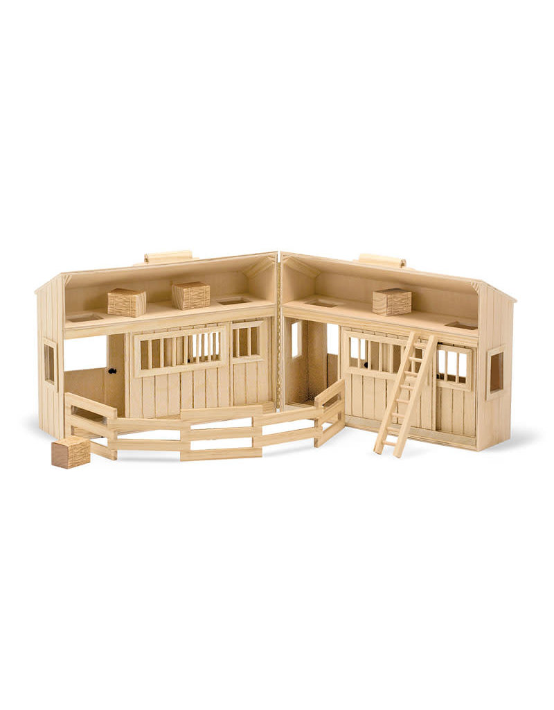 Melissa & Doug Wooden Fold and Go Stable