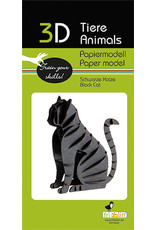 Fridolin Craft 3D Paper Model Black Cat