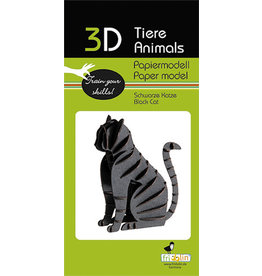 Fridolin Craft 3D Paper Model Black Cat