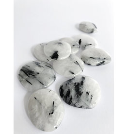 Squire Boone Village Rock/Mineral - Quartz, Tourmalinated, Tumbled (Sizes and Colors Vary; Sold Individually)