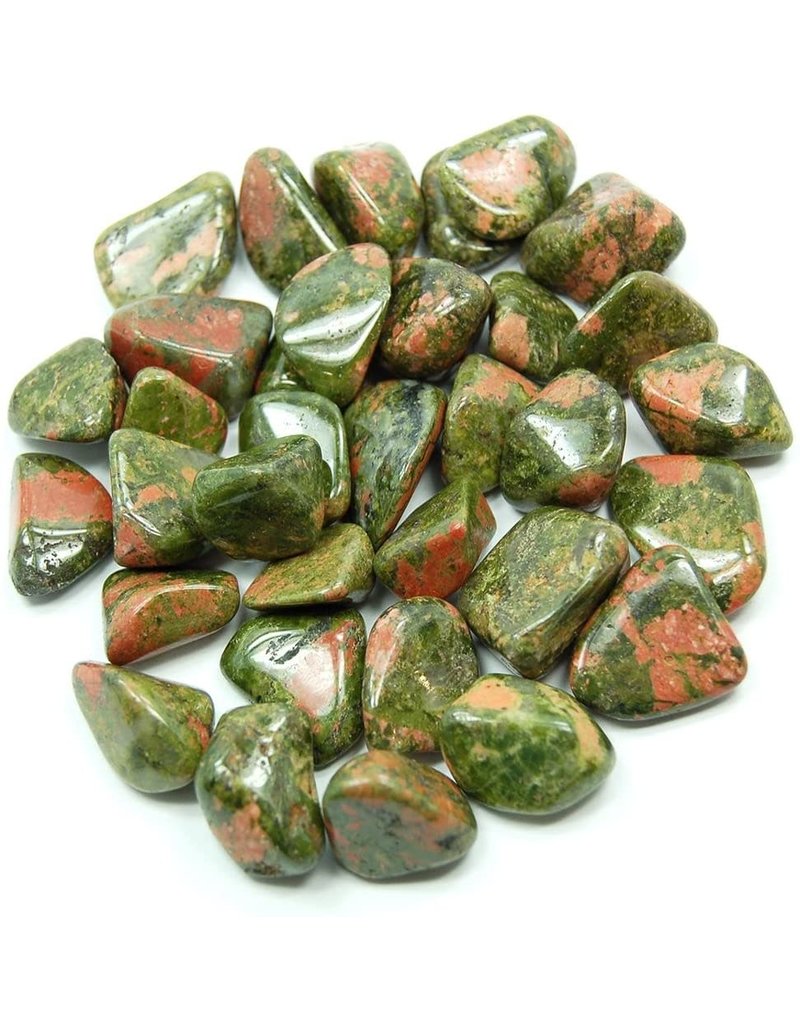Squire Boone Village Rock/Mineral Tumbled Unakite(Sizes and Colors Vary; Sold Individually)