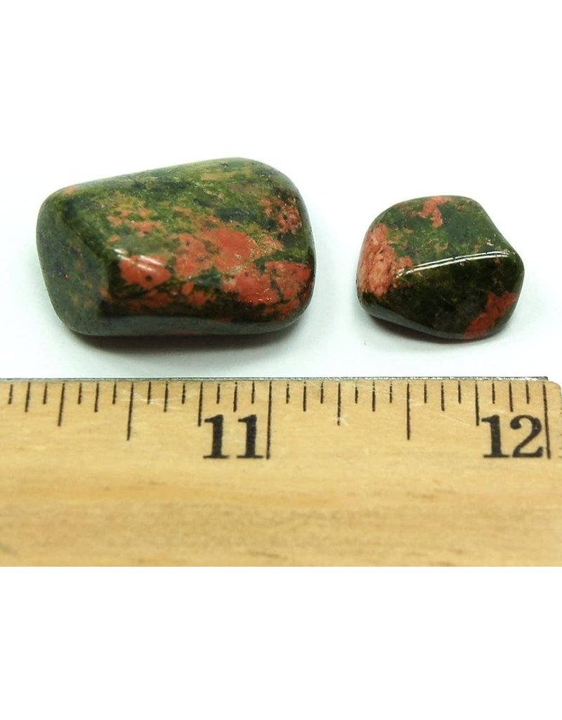 Squire Boone Village Rock/Mineral Tumbled Unakite(Sizes and Colors Vary; Sold Individually)