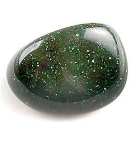 Squire Boone Village Rock/Mineral - Goldstone, Tumbled (Emerald; Sizes and Colors Vary; Sold Individually)