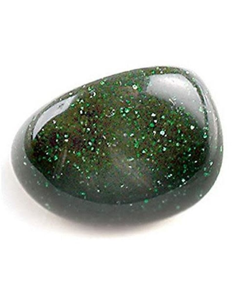 Squire Boone Village Rock/Mineral - Goldstone, Tumbled (Emerald; Sizes and Colors Vary; Sold Individually)