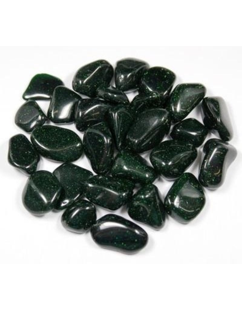 Squire Boone Village Rock/Mineral - Goldstone, Tumbled (Emerald; Sizes and Colors Vary; Sold Individually)