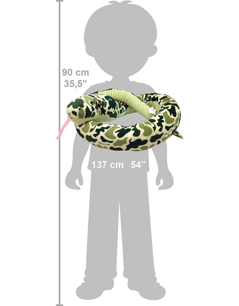 Wild Republic Plush Snake Camo Green (54")