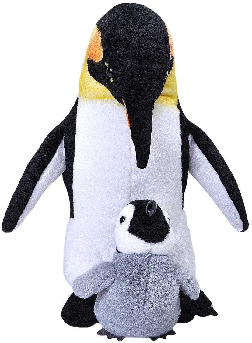 Plush Mom and Baby Emperor Penguin (12-14")