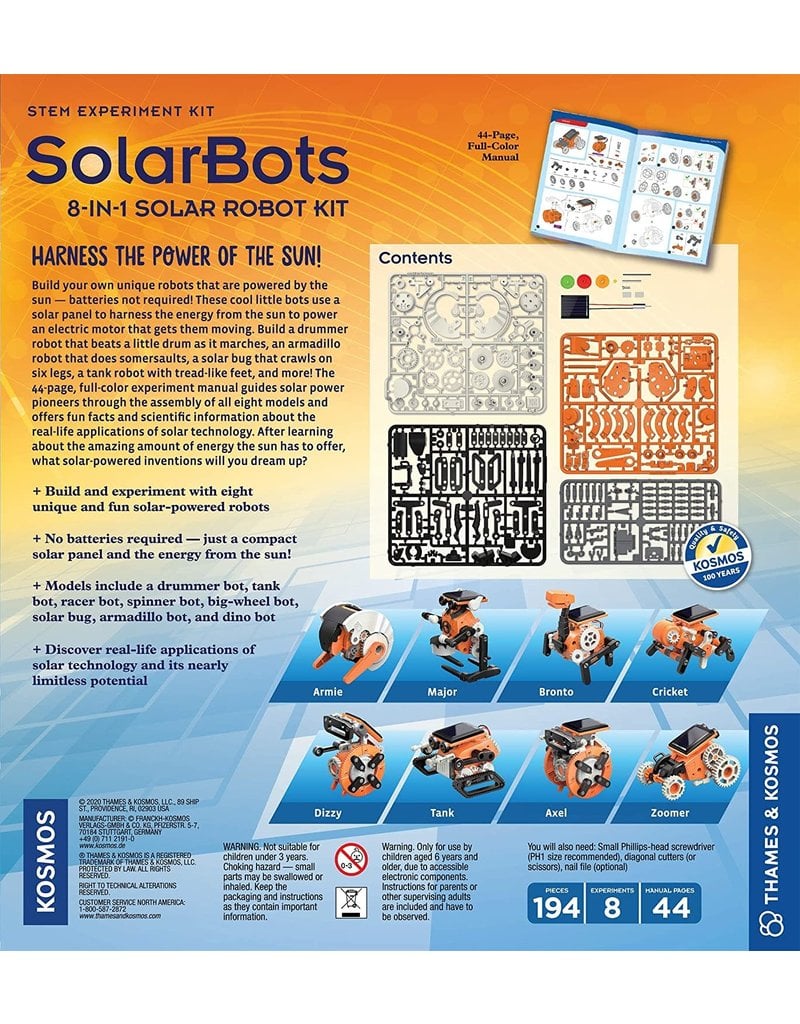 Thames & Kosmos Science Kit SolarBots 8-in-1 Solar Robot Kit