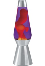 Schylling Toys Lava Lamp Grande - Orange Lava/Purple Liquid/Silver Base - 27"