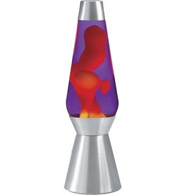 Schylling Toys Lava Lamp Grande - Orange Lava/Purple Liquid/Silver Base - 27"