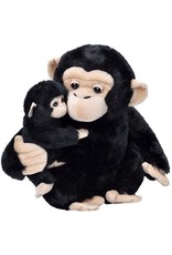 Wild Republic Plush Mom and Baby Chimp (12-14")