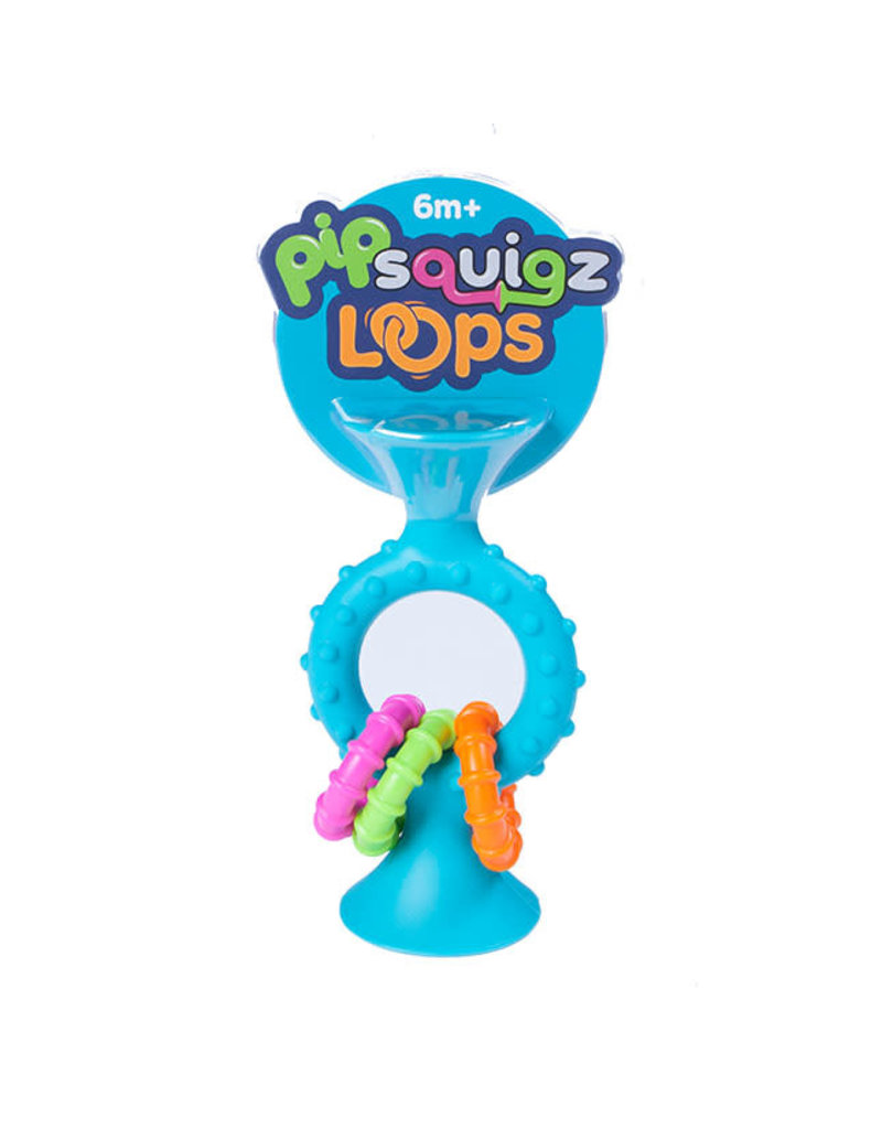 Fat Brain Toys Baby Rattle Pip Squigz Loops - Teal