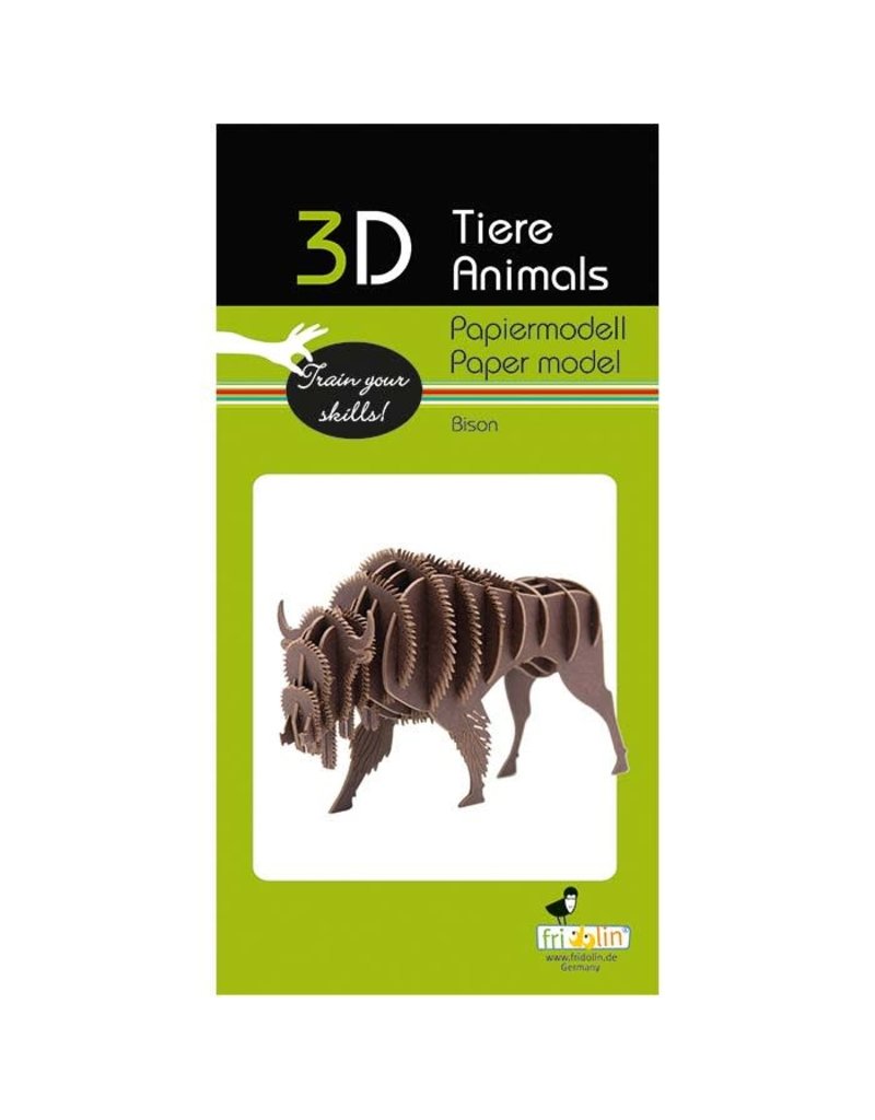 Fridolin Craft 3D Paper Model Bison