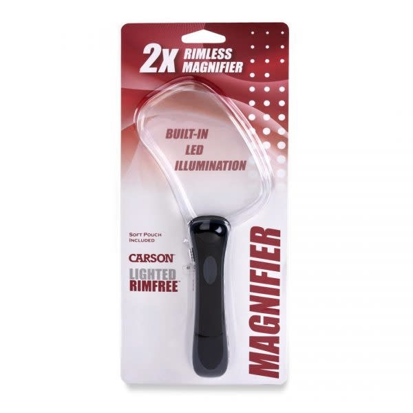 Scientific Carson Lighted RimFree Rectangle Magnifier