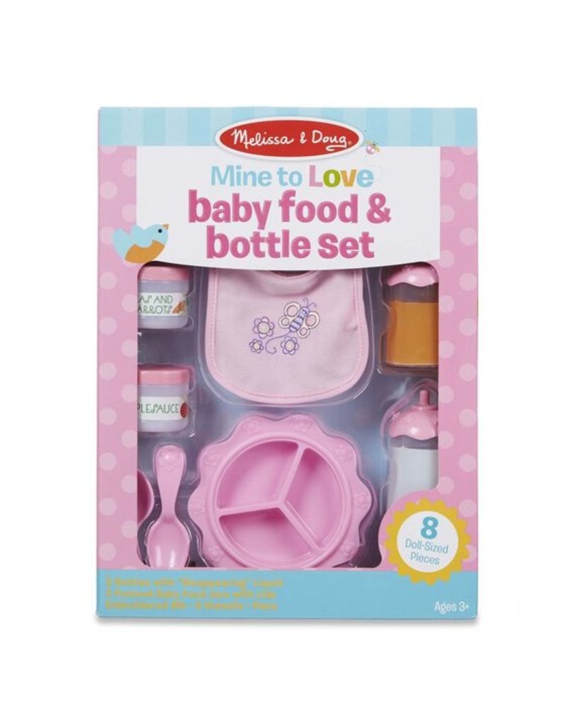 Melissa & Doug Pretend Play Mine to Love Baby Food & Bottle Set