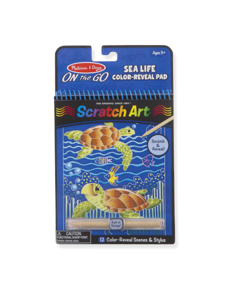 Melissa & Doug Art Supplies On-the-Go Scratch Art - Sea Life