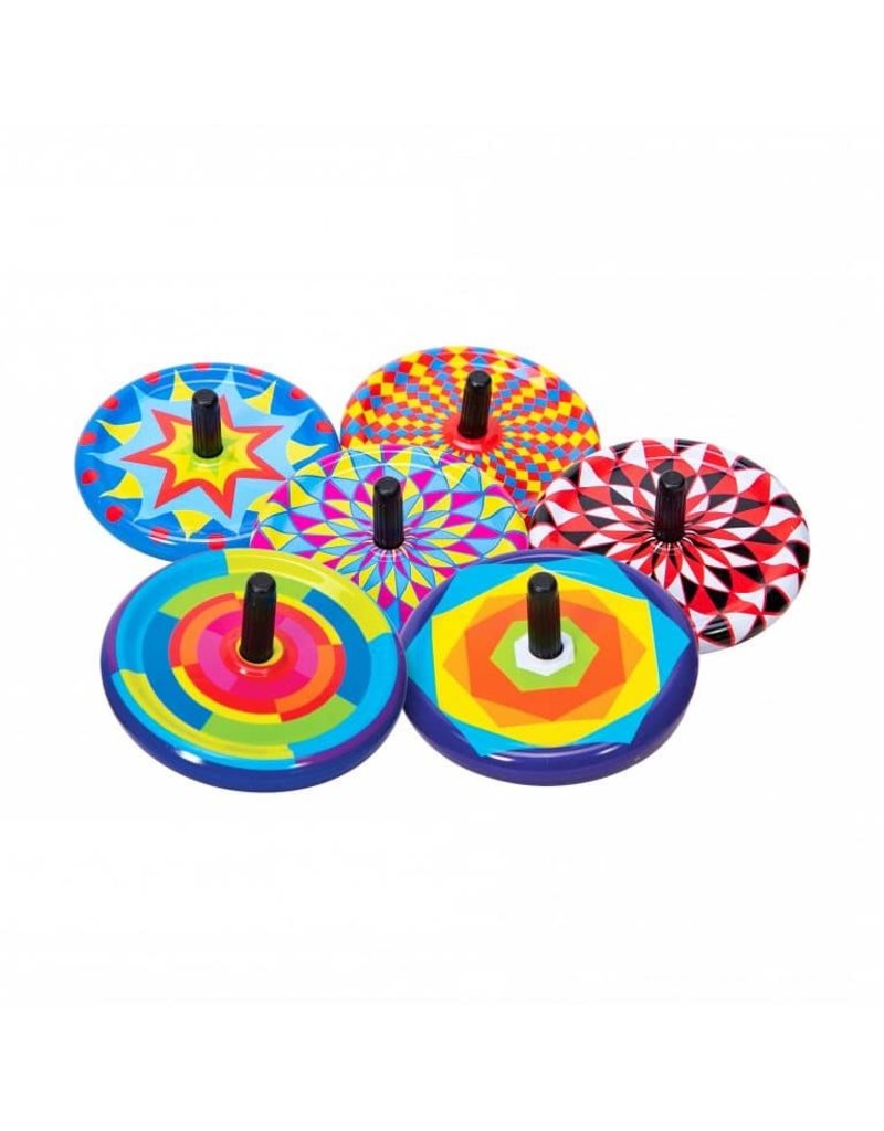 Schylling Toys Classic Tiny Tin Tops (Assorted Designs)