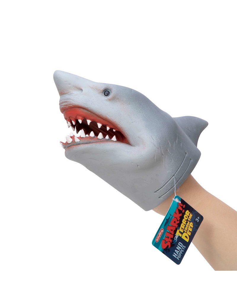 Schylling Toys Novelty Plastic Stretchy Hand Puppet Shark