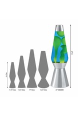 Lava Lite Lava Lamp Grande - Yellow Lava/Blue Liquid/Silver Base - 27"