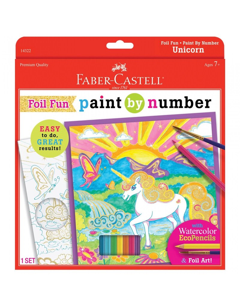 Faber-Castell Craft Kit Paint By Numbers Foil Fun - Unicorn