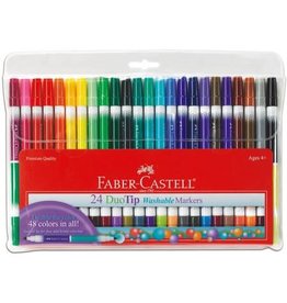 Faber-Castell Art Supplies DuoTip Washable Markers (24 Pack)