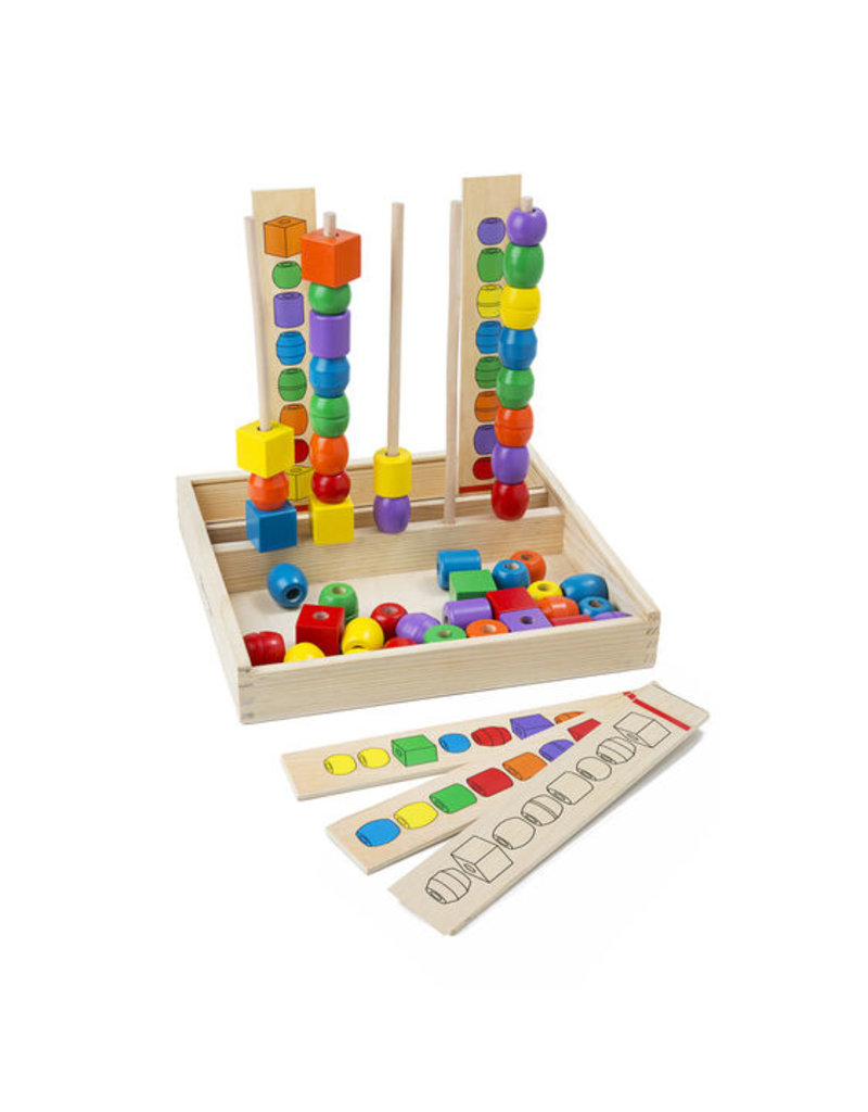 Melissa & Doug Wooden Bead Sequencing Set