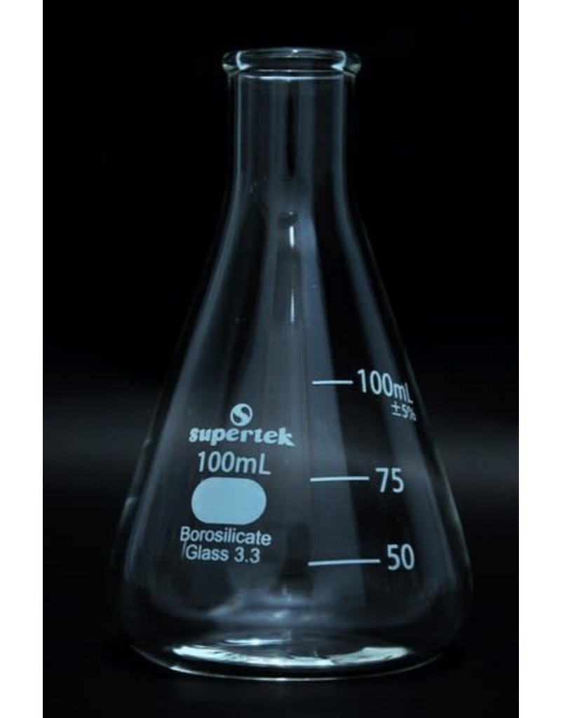 Supertek Scientific Scientific Labware Glass Erlenmeyer Flask 100 mL
