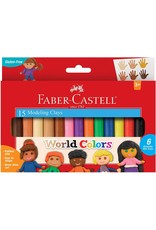 Faber-Castell Art Supplies Modeling Clay - World Colors (15 colors, 3 tools)