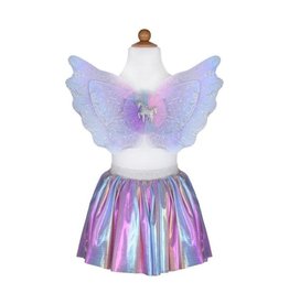 Creative Education (Great Pretenders) Costume Magical Pastel Unicorn Skirt and Wings (Size 4-6)
