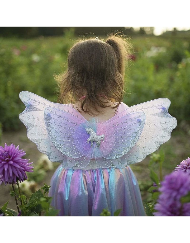 Creative Education (Great Pretenders) Costume Magical Pastel Unicorn Skirt and Wings (Size 4-6)