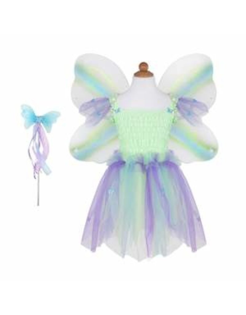 Creative Education (Great Pretenders) Costume Butterfly Dress/Wings/Wand Multi (Size 5-6)