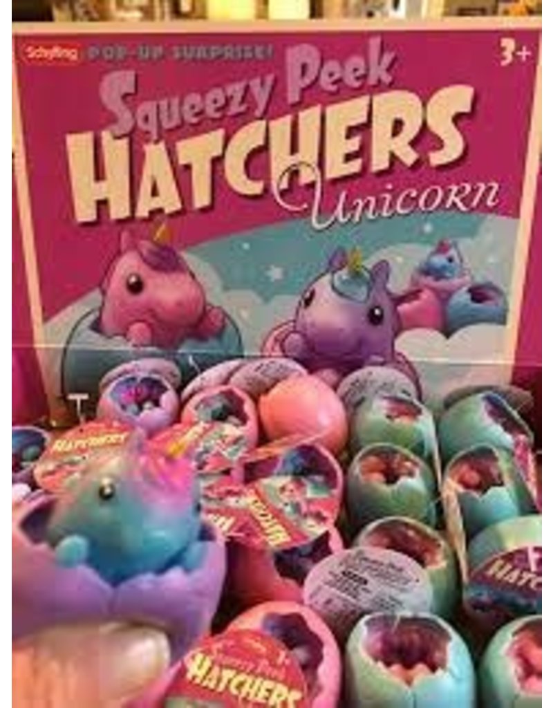 Schylling Toys Novelty Squeezy Peek Hatcher Unicorn (Colors Vary)