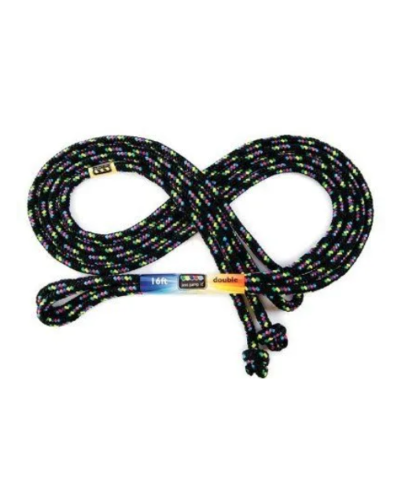 Just Jump It Outdoor Confetti Jump Rope Black (16 ft.)