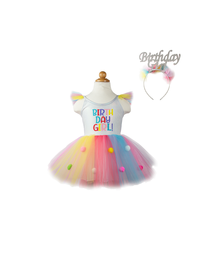 Creative Education (Great Pretenders) Costume Birthday Girl Dress with Birthday Tiara