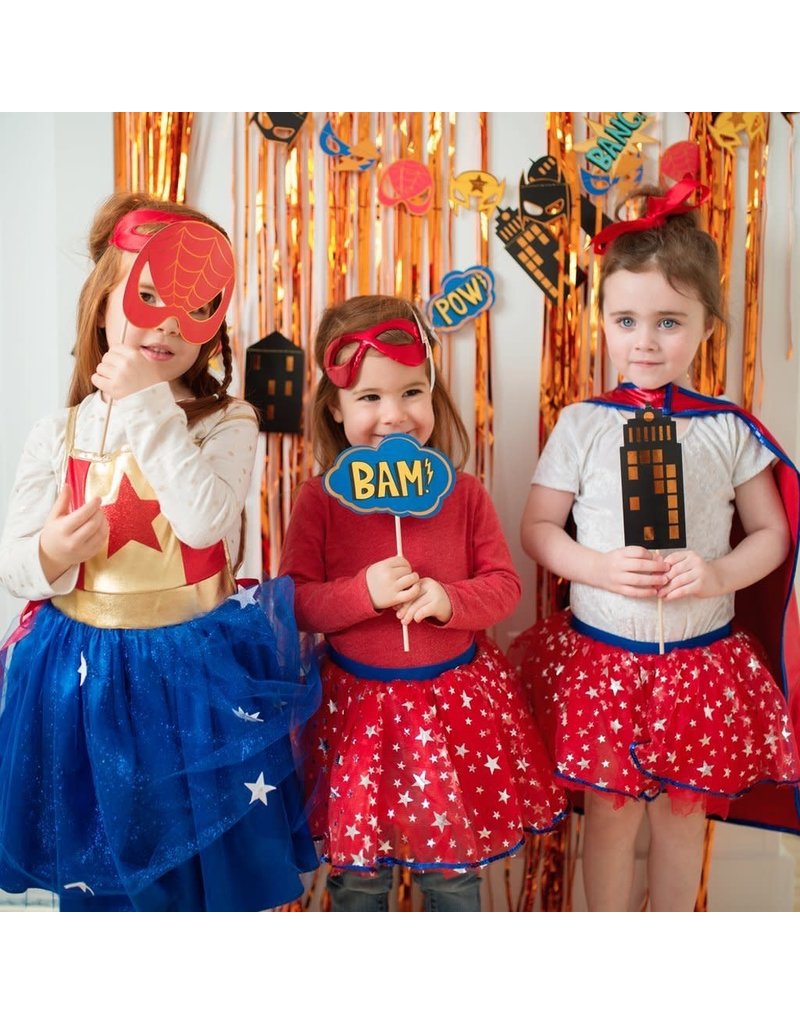 Creative Education (Great Pretenders) Costume Accessories Superhero Photo Booth Prop Kit (8 Pieces)