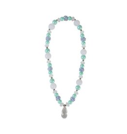 Creative Education (Great Pretenders) Jewelry Frozen Crystal Necklace (Teal and White)