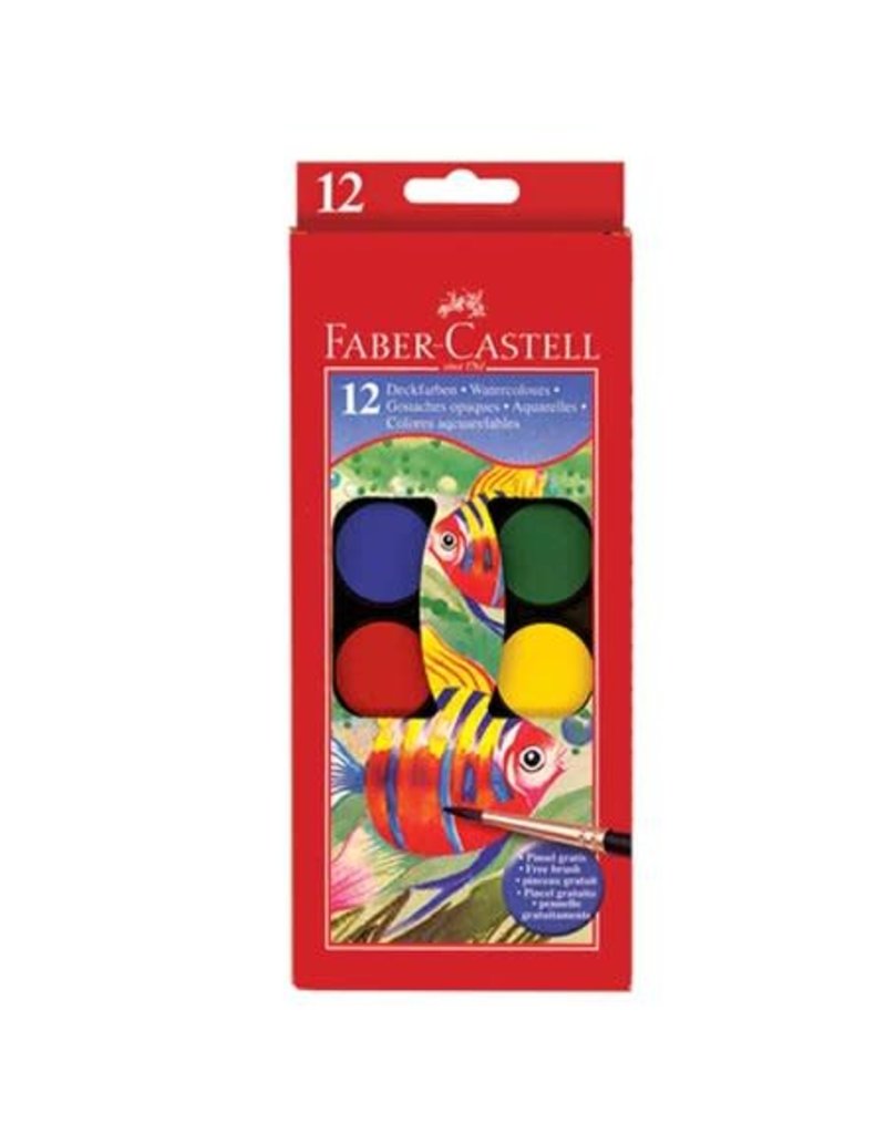 Faber-Castell Art Supplies Watercolor Paint Set (12 Paint Cakes)