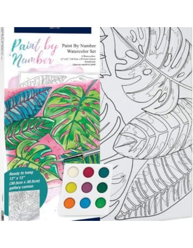 Faber-Castell Craft Kit Watercolor Paint by Number: Tropical