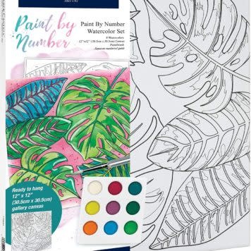Craft Kit Watercolor Paint by Number: Tropical