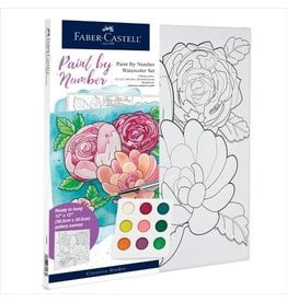 Faber-Castell Craft Kit Watercolor Paint By Number: Bold Floral