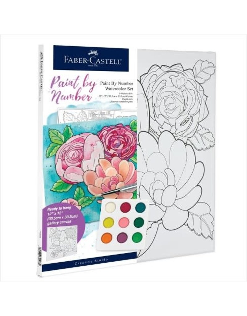 Faber-Castell Craft Kit Watercolor Paint By Number: Bold Floral