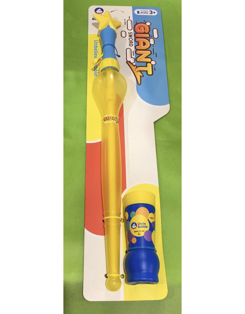 Uncle Bubble Outdoor Unbelievable Bubble Star Sword (Medium w/ 4 oz. Bubble Solution))