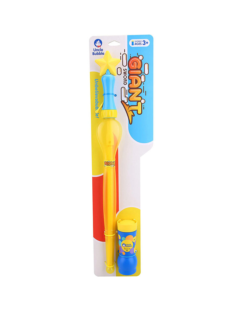 Uncle Bubble Outdoor Unbelievable Bubble Star Sword (Medium w/ 4 oz. Bubble Solution))