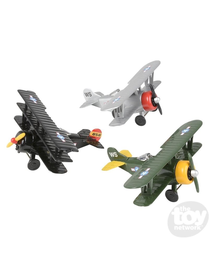 The toy network Die-cast Pullback Classic Biplane (5"; Colors Vary; Sold Individually)