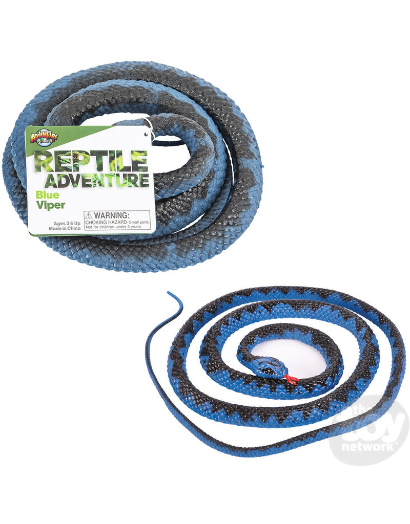 The toy network Rubber Snake Blue Viper (48")