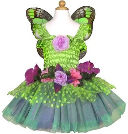 Creative Education (Great Pretenders) Costume Green Fairy Bloom Deluxe Dress & Wings (Size 5-6)