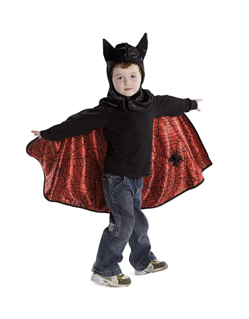 Creative Education (Great Pretenders) Costume Reversible Spider/Bat Cape & Mask (Size 4-6)