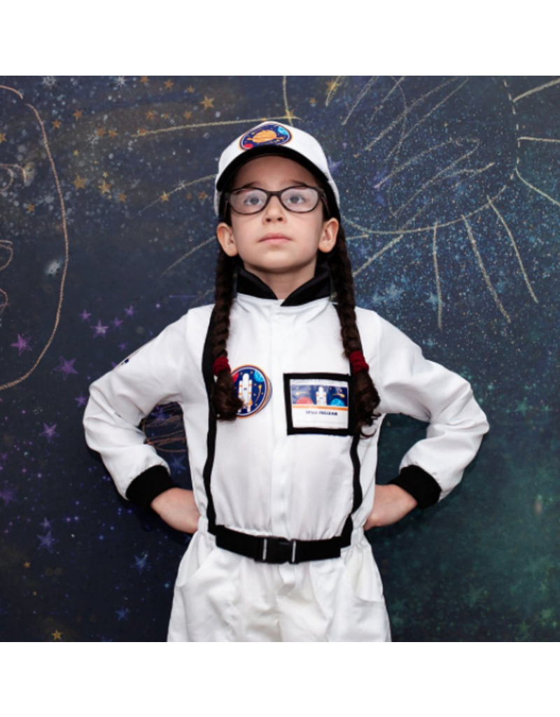 Creative Education (Great Pretenders) Costume Astronaut Jumpsuit Set with Hat and ID Badge (Size 5-6)