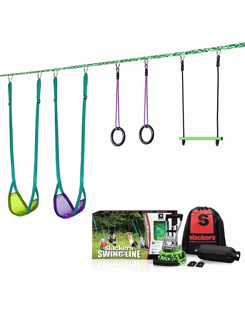 b4 Adventure Outdoor Slackers Swingline 36' w/ 4 Swinging Obstacles